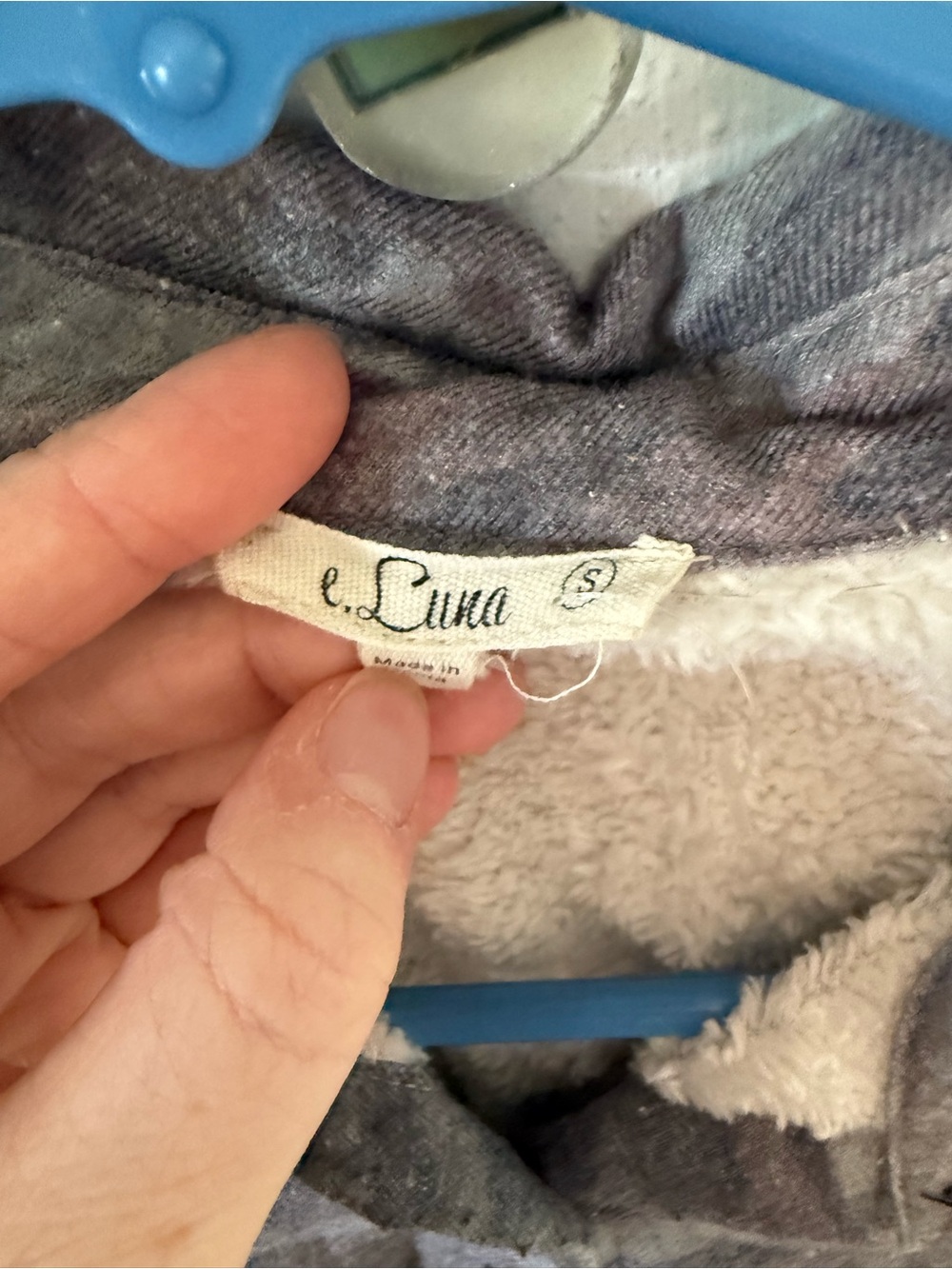 L. Cuna Sherpa-Lined Gray jacket - Picture 3 of 3